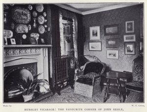 Hursley Vicarage, John Kebles favorithörn (s/v foto) av English Photographer