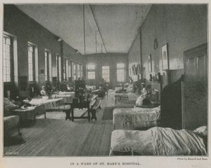 På en avdelning på St Marys Hospital, London av English Photographer