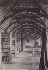 Interiörbibliotek St Johns College av English Photographer
