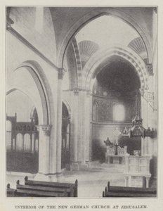 Interiör av den nya tyska kyrkan i Jerusalem av English Photographer