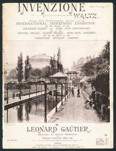 Invenzione Waltz, komponerad för International Inventions Exhibitions, Kensington, 1885 av English Photographer