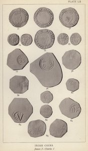 Irish Coins, James I, Charles I (s/v foto) av English Photographer