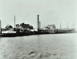 Isle of Dogs pumpstation: exteriör, 1895 av English Photographer
