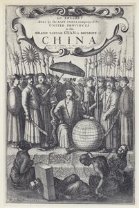 J Nieuhof, en ambassad skickad av Ostindiska kompaniet till Kina, Tr J Ogilby 1673 (s/v foto) av English Photographer