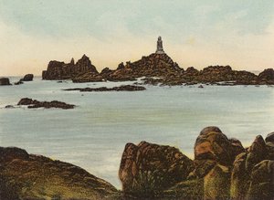 Jersey: Corbiere Lighthouse (färgat foto) av English Photographer