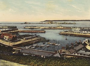 Jersey: The Harbour, St Helier (färgat foto) av English Photographer