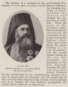 Joachim III, vald till den grekiska kyrkans patriark för andra gången av English Photographer
