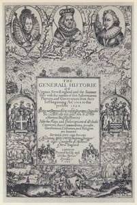 John Smith, The Generall Historie of Virginia, J Dawson för M Sparkes 1624 (s/v foto) av English Photographer