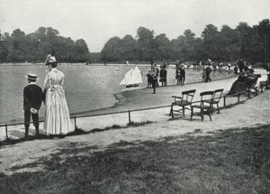 Kensington Gardens, the Round Pond (s/v foto) av English Photographer