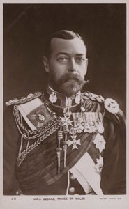 Kung George V, Prins av Wales (s/v-foto) av English Photographer