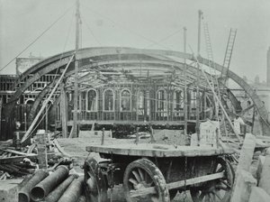 Kings Cross Station: byggnadsarbete pågår, 1862 av English Photographer