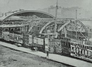 Kings Cross Station: byggnadsarbete pågår, 1862 av English Photographer