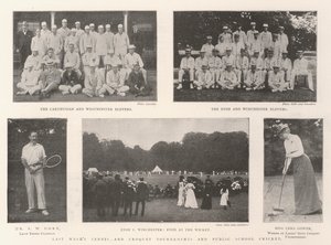 Senaste veckornas tennis- och krocketturneringar och Public School Cricket av English Photographer