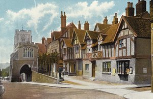 Leycester Hospital och Westgate, Warwick av English Photographer