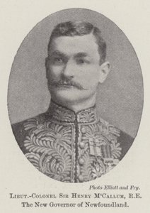 Överstelöjtnant Sir Henry MCallum, RE, Newfoundlands nya guvernör av English Photographer