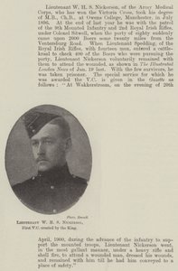 Löjtnant W H S Nickerson, förste VC skapad av kungen av English Photographer
