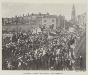 Livbåtslördag i Bristol, processionen av English Photographer
