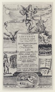 Longinus, G T för G Webb, Oxford 1636 (s/v foto) av English Photographer
