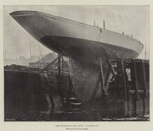 Lord Dunravens nya yacht, Valkyrie III av English Photographer