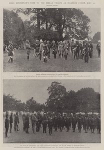 Lord Kitcheners besök hos de indiska trupperna på Hampton Court, 22 juli
