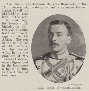 Lord Osborne De Vere Beauclerk av English Photographer