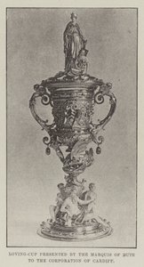 Loving-Cup presenterad av Marquis of Bute till Corporation of Cardiff av English Photographer