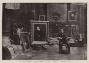 M Benjamin Constant i sin studio i Paris av English Photographer