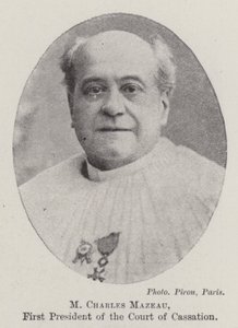 M Charles Mazeau, första presidenten för kassationsdomstolen av English Photographer