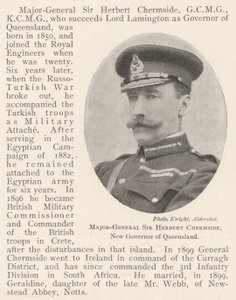 Generalmajor Sir Herbert Chermside, ny guvernör i Queensland av English Photographer