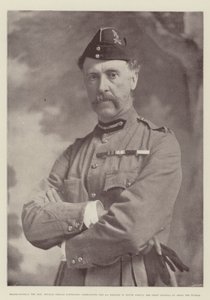 Generalmajor den ärade Neville Gerald Lyttelton, befälhavande över 4:e brigaden i Sydafrika, den första generalen att korsa Tugela