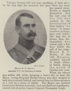 Major E D Brown, tilldelad VC för tapperhet på Geluk av English Photographer