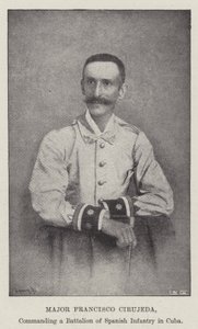 Major Francisco Cirujeda, befälhavande en bataljon av spanskt infanteri på Kuba av English Photographer