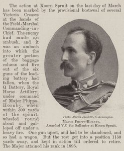 Major Phipps-Hornby, tilldelad VC för tapperhet på Koorn Spruit av English Photographer