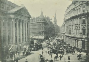 Mappin och Webb, Cheapside, från Mansion House som ser västerut, City of London, 1890 av English Photographer