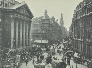 Mappin och Webb, Cheapside, från Mansion House som ser västerut, City of London, 1895 av English Photographer
