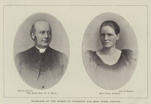 Giftermål mellan biskopen av Coventry och fröken Ethel Newton av English Photographer