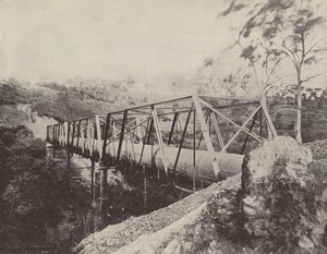 Melbourne Water Supply Pipes, över Plenty River, Greensborough av English Photographer