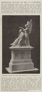 Minnesstaty av Mr H Fawcett av English Photographer