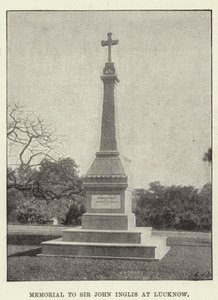 Minnesmärke till Sir John Inglis i Lucknow av English Photographer