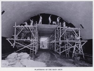 Mersey Tunnel: Plastering of the Main Arch (s/v foto) av English Photographer