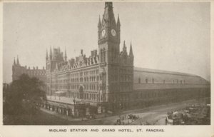 Midland Station och Grand Hotel, St Pancras, London av English Photographer