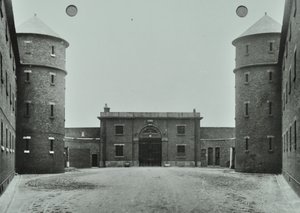 Millbank Prison: nere, huvudkorridoren, 1885 av English Photographer