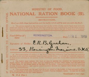Ministeriet för livsmedels nationella ransoneringsbok av English Photographer