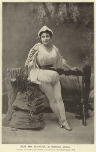 Miss Ada Blanche, som Robinson Crusoe av English Photographer