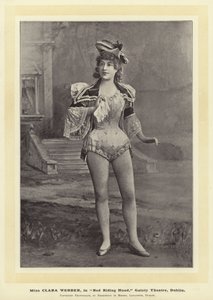 Miss Clara Webber, i Rödluvan, Gaiety Theatre, Dublin av English Photographer