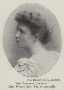 Miss Florence Campbell, First Woman Bachelor of Music of Australia av English Photographer