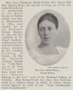 Miss Lucy Kemp-Welch, vald till RBA av English Photographer