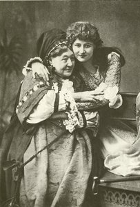 Miss Mary Anderson och Mrs Stirling som Juliet and Nurse (gravyr) av English Photographer