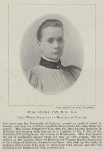 Miss Selina Fox, MB, BS, First Woman Graduate in Medicine of Durham av English Photographer