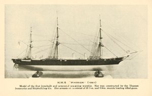 Modell av HMS Warrior av English Photographer